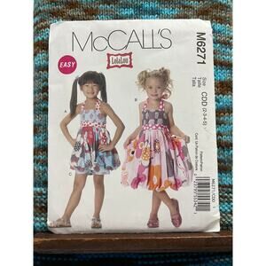 McCalls 6271 Sewing pattern Kids Girls dress bubble skirt size 2 3 4 5
